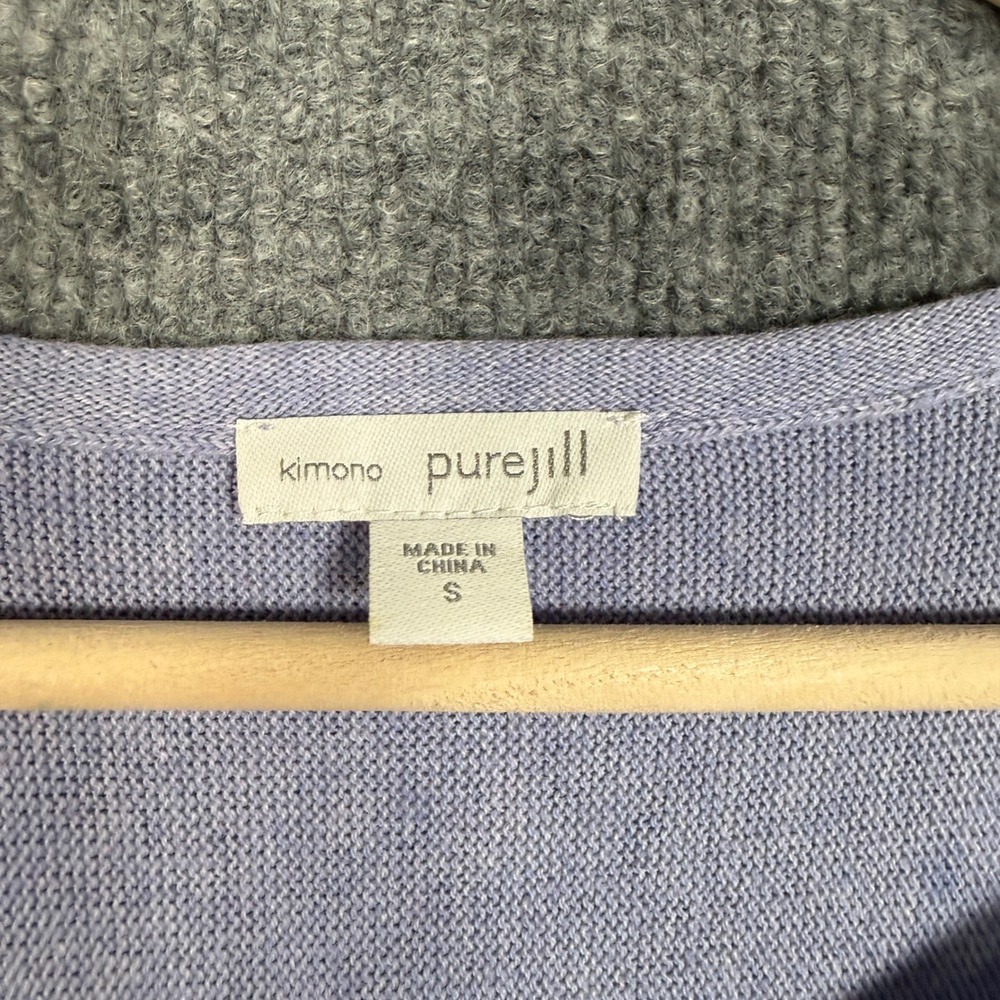 Purejill Size Small Sweater Top Purple‎ Cotton Cashmere Kimono Sleeves Lagenlook - Picture 6 of 9